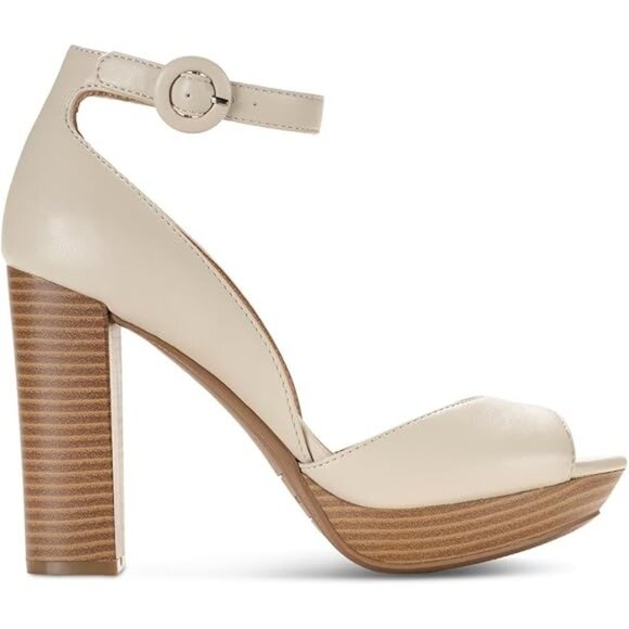 Sun + Stone Women's Reemaa Peep Toe Block Heel Platform Sandals - Picture 2 of 3